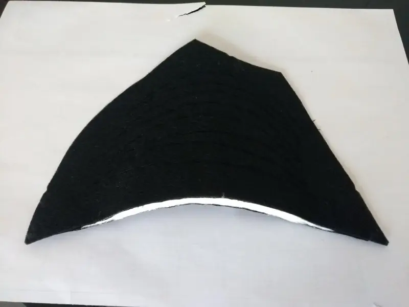 Black felt shoulder pad