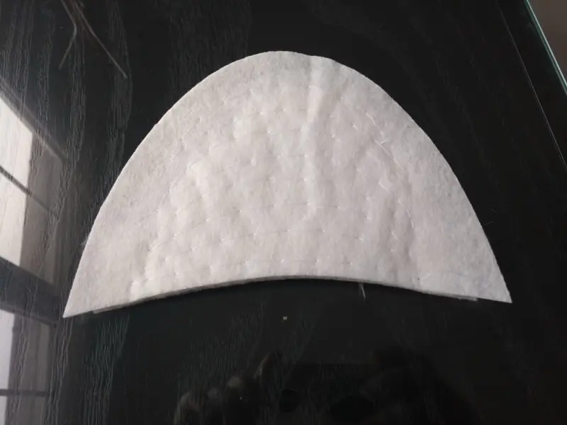 White shoulder pad